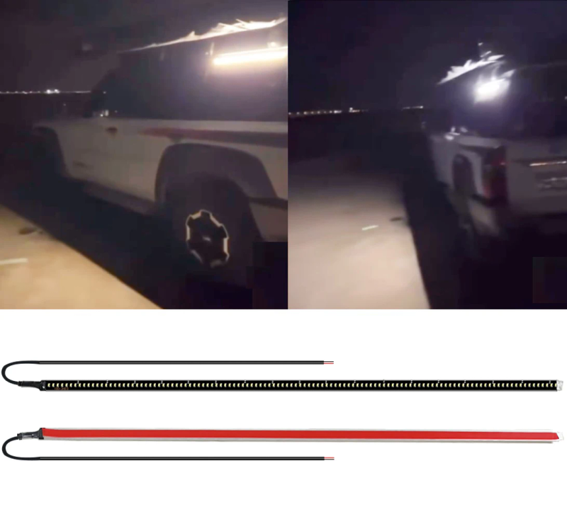 2 Stück Auto-Seiten-LED-Licht, 17,8''-39,4'' Außen-Aluminium-Leiterplatte, wasserdichte Arbeits- und Nacht-Camping-Lichtleiste, Innendeko_voghion.com