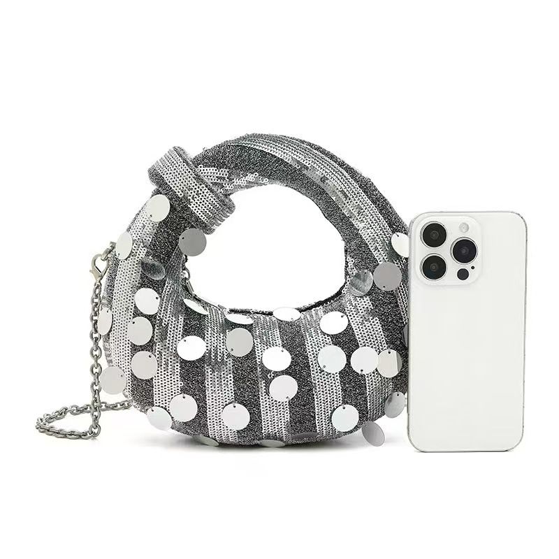 Niche Design Full Diamond Dumpling For Women 2025 Socialite Evening Casual Versatile Handbag Rhinestone Bag_voghion.com