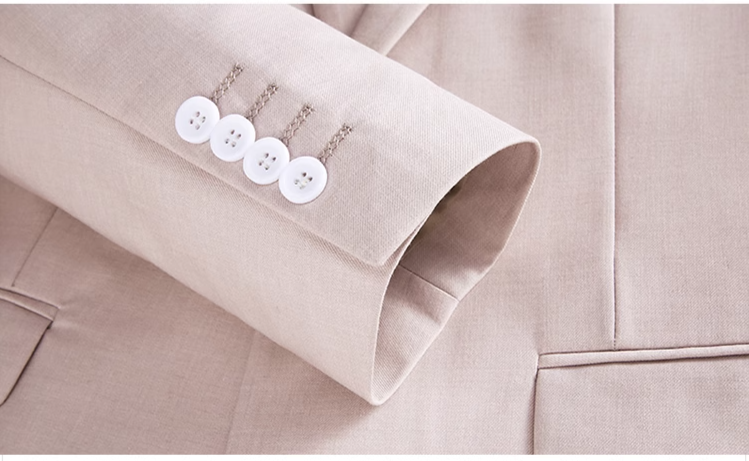 Men's hollow large size suit three-piece double-breasted business casual suit 7110_voghion.com