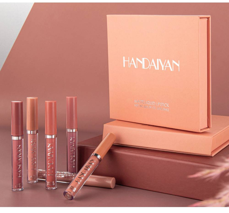 Matte lipstick waterproof non-stick cup 6 lip gloss gift box_voghion.com
