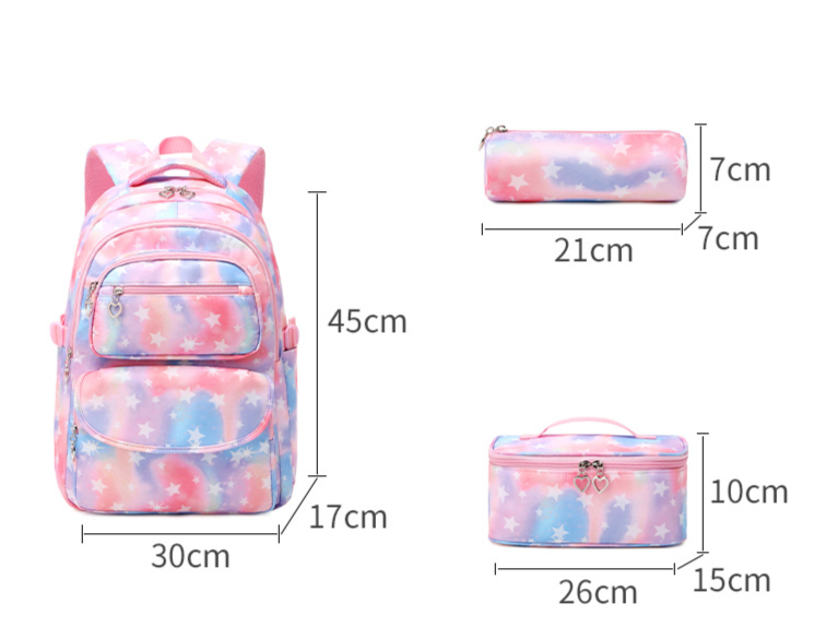 Backpack for Girls, Primary and Secondary School Students Printed Water-repellent Backpack, Cute Lunch Bag_voghion.com