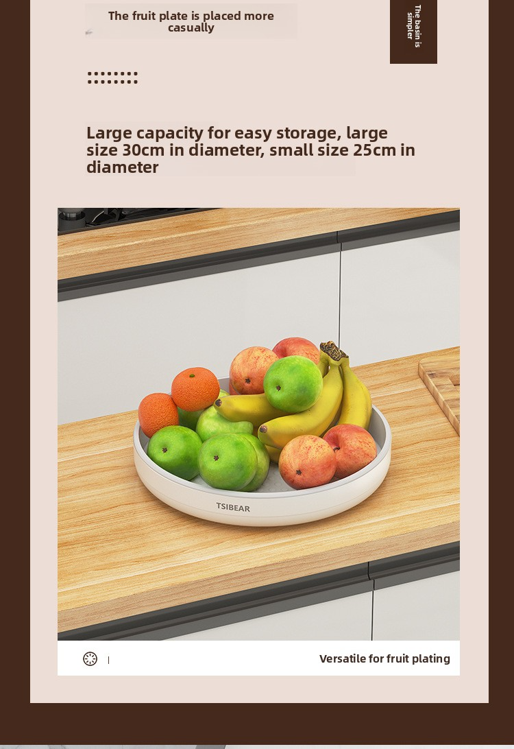 Vassoio portaoggetti girevole per la casa – Contenitore compatto girevole a 360° per cucina, bagno e ufficio – Design moderno in plastica PP in nero/grigio (25 cm/30 cm)_voghion.com