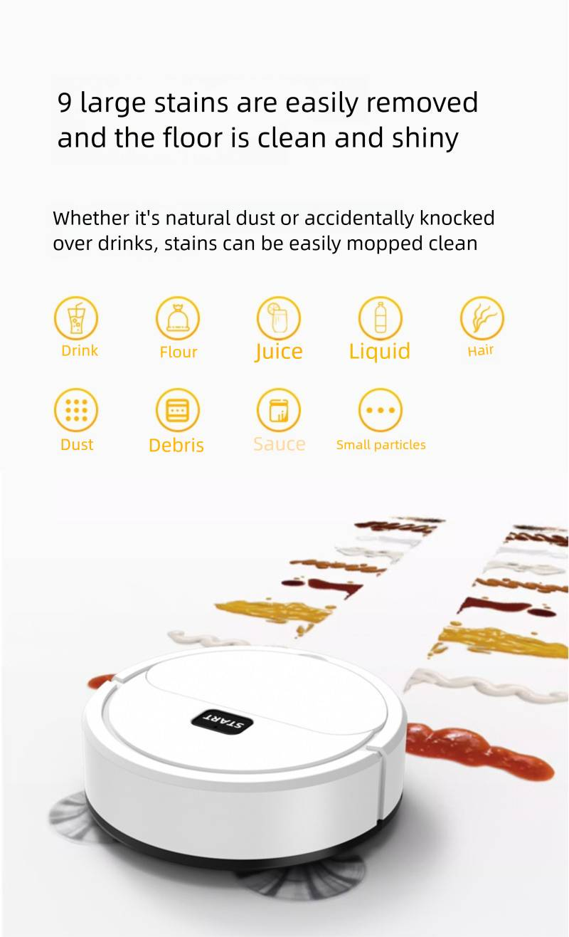 Wet&Dry Robot Mop - Y-Shaped Deep Cleaning | 0.8L Dual Tanks 180min | Hard Floors Certified_voghion.com