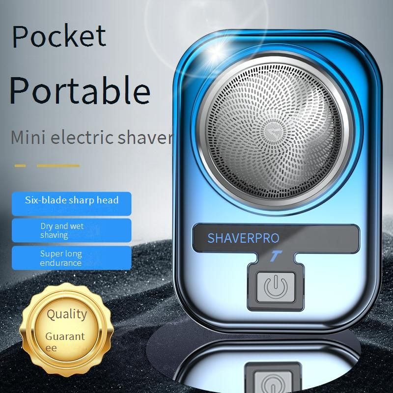 Kompakter Elektrorasierer für Männer, tragbarer Reiserasierer mit rotierendem Mehrklingensystem, LED-Anzeige, wiederaufladbar und wasserdicht,_voghion.com