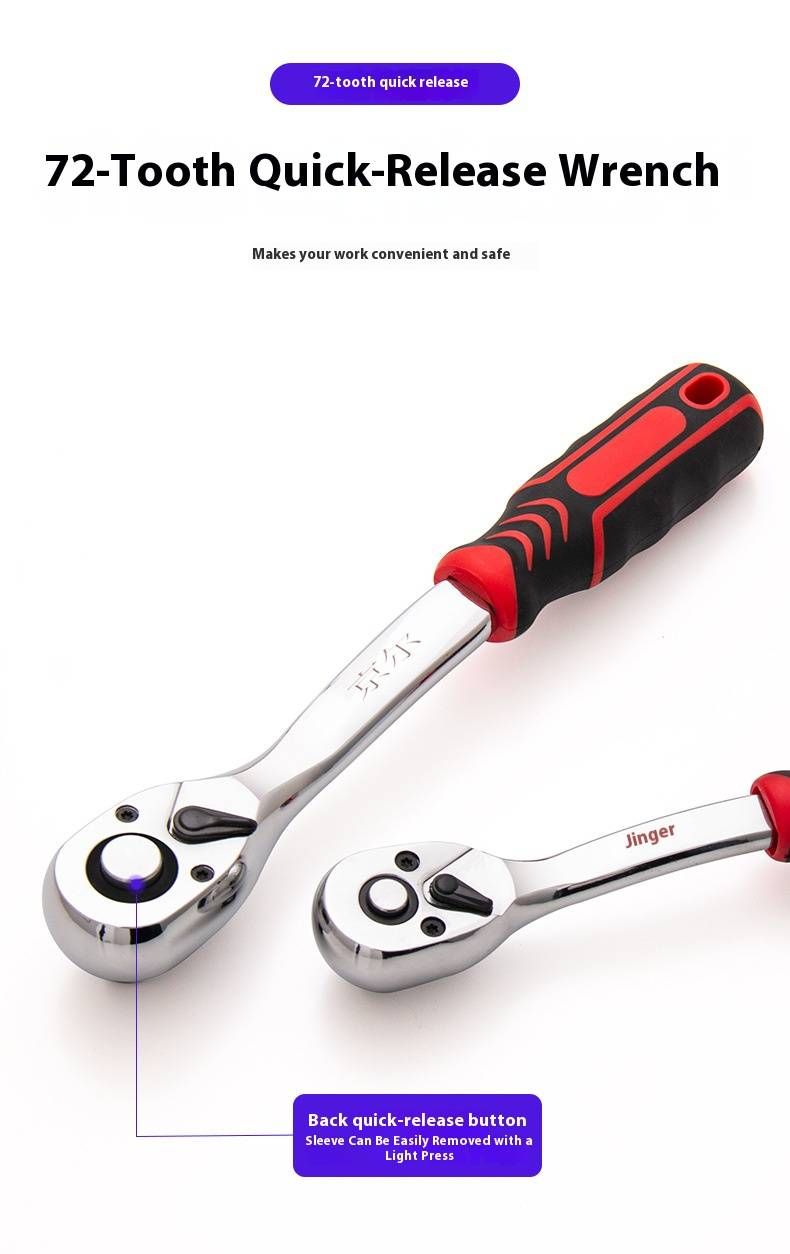 Coffret d'outils professionnels pour l'automobile et la mécanique, 150 pièces – Kit complet de cliquets et de douilles (acier Cr-V, boîtier robuste, solution de réparation complète)_voghion.com