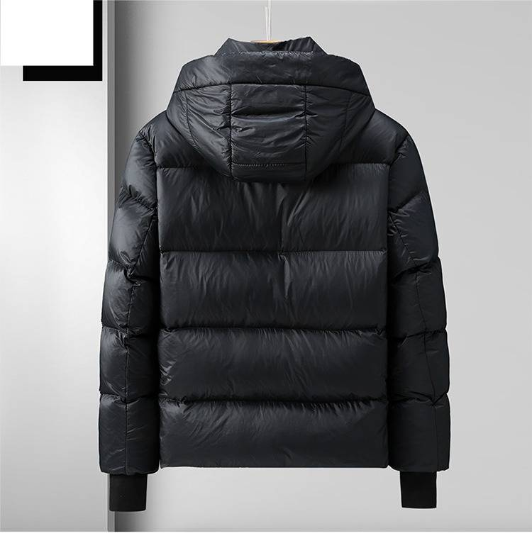 Giacca invernale unisex con cappuccio, più calda e impermeabile - Nero Oro Corto (Taglie M-Xxxl)_voghion.com