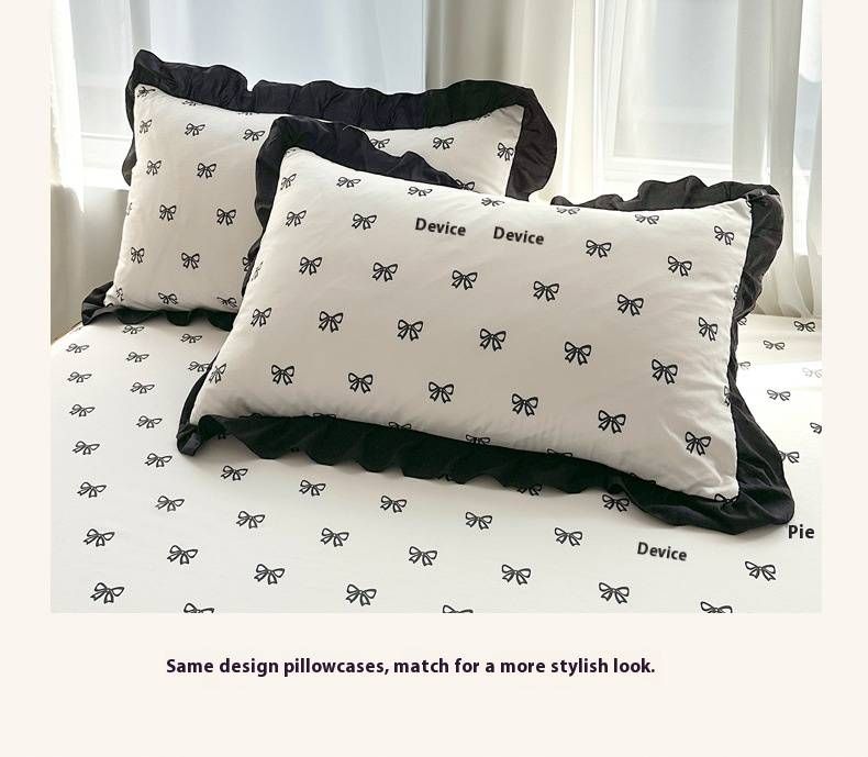 Coprimaterasso in stile francese – Elegante coprimaterasso in cotone lavato ad acqua con orlo arricciato, stile principessa, lusso alberghiero (varie misure e colori)_voghion.com
