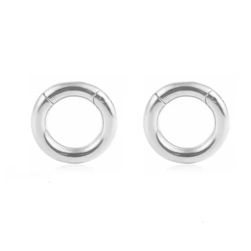 Anelli per il naso, borchie, Leosoxs, 1 paio, in acciaio inossidabile, grandi, rotondi, dilatatori per le orecchie, tunnel, calibri per piercing alla moda._voghion.com