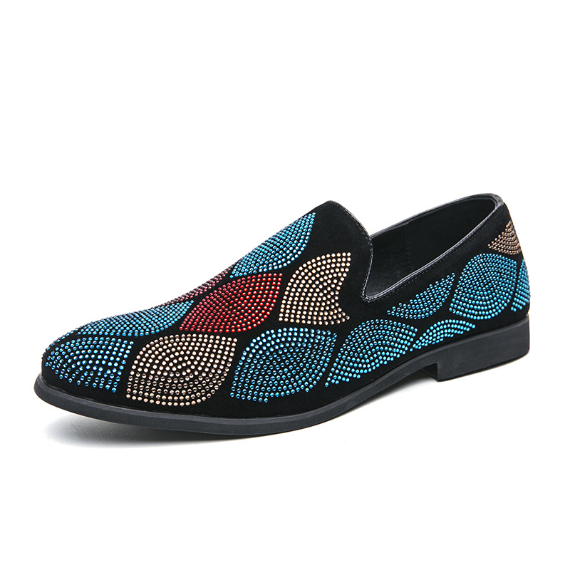 2023 autunno uomo strass fagiolo 38-46 taglia piede pigro set parrucchiere scarpe mocassini casual britannici_voghion.com
