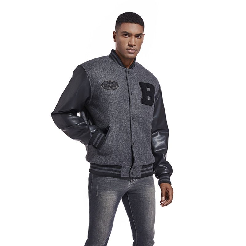 Herbst und Winter dünne Baumwolle bestickte Colorblock-Jacken Mode Jugend Herren American Baseball Anzüge_voghion.com