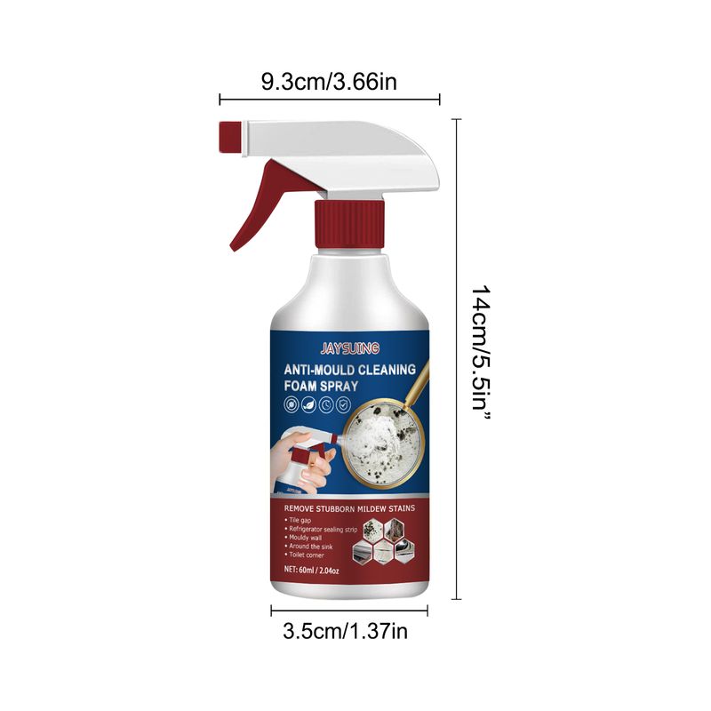 Jaysuing Schuimreiniging Schimmelverwijderaar Spray, Keramische Tegelmuur Badkamer Siliconen Multifunctionele Reiniging Schimmelverwijderaar Spray_voghion.com