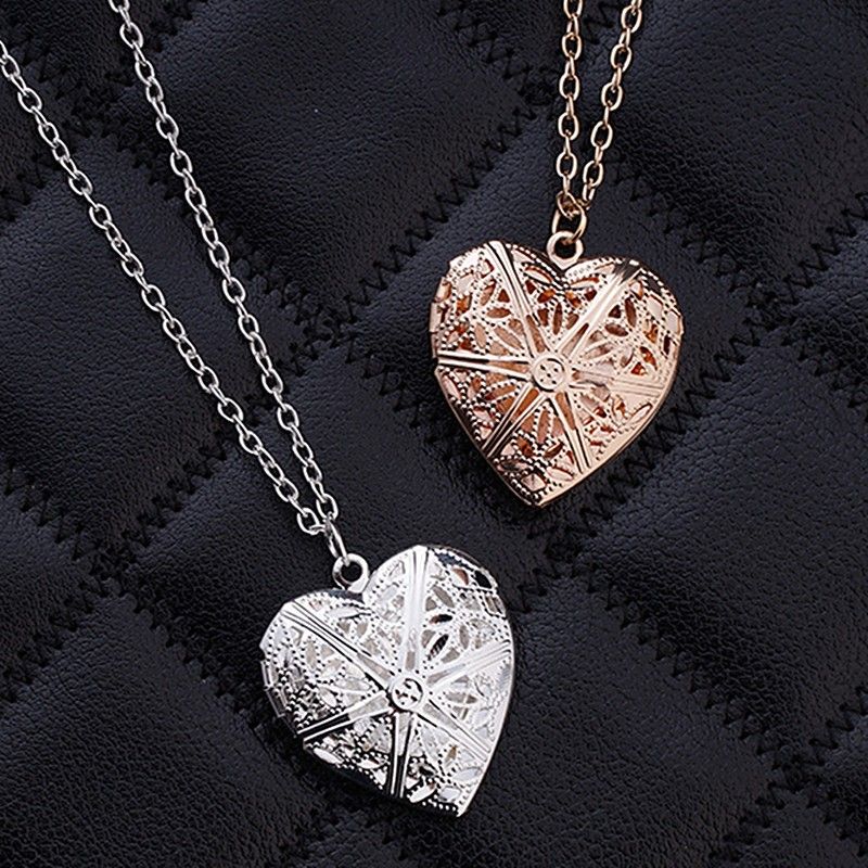 2025 Nouveautés Simple Coeur Creux pour Femmes Couleur Or Collier D'amour Pendentif Bohème Mode Bijoux Petite Amie Cadeau N830_voghion.com