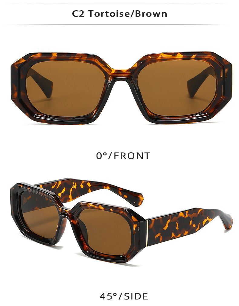 Herren-Sonnenbrillen, kleiner Rahmen, Sonnenbrillen für Männer und Frauen mit UV-Schutz, High-End-Beige, polygonal, Anti-Blaulicht_voghion.com