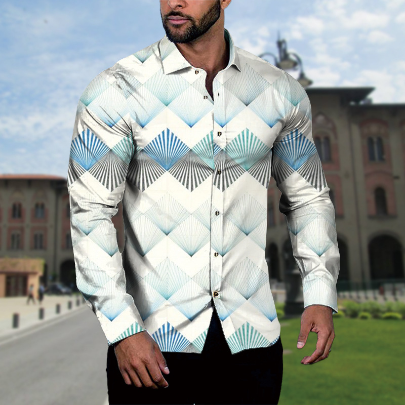 Maglietta a maniche lunghe stampata in digitale da uomo di grandi dimensioni_voghion.com