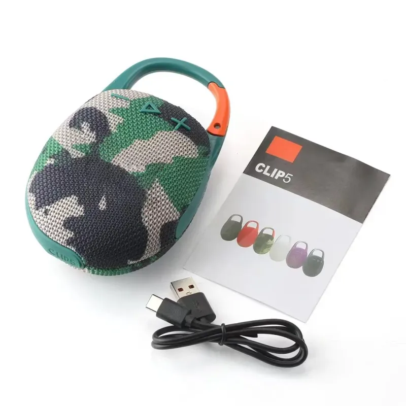 Nieuwe CLIP5 draagbare luidspreker, kleine audio, draagbare buitenluidspreker met anti-valkaart, mini-bas, draadloze Bluetooth-luidspreker_voghion.com