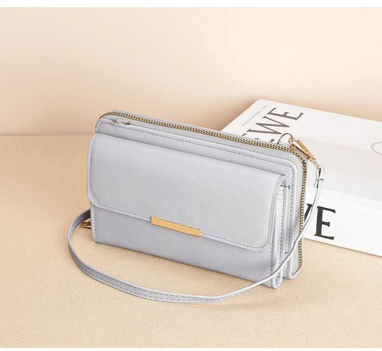 Portafoglio lungo da donna, borsa per cellulare di grande capacità in stile coreano, borsa piccola a tracolla, portamonete, borsa per cellulare alla moda e versatile_voghion.com