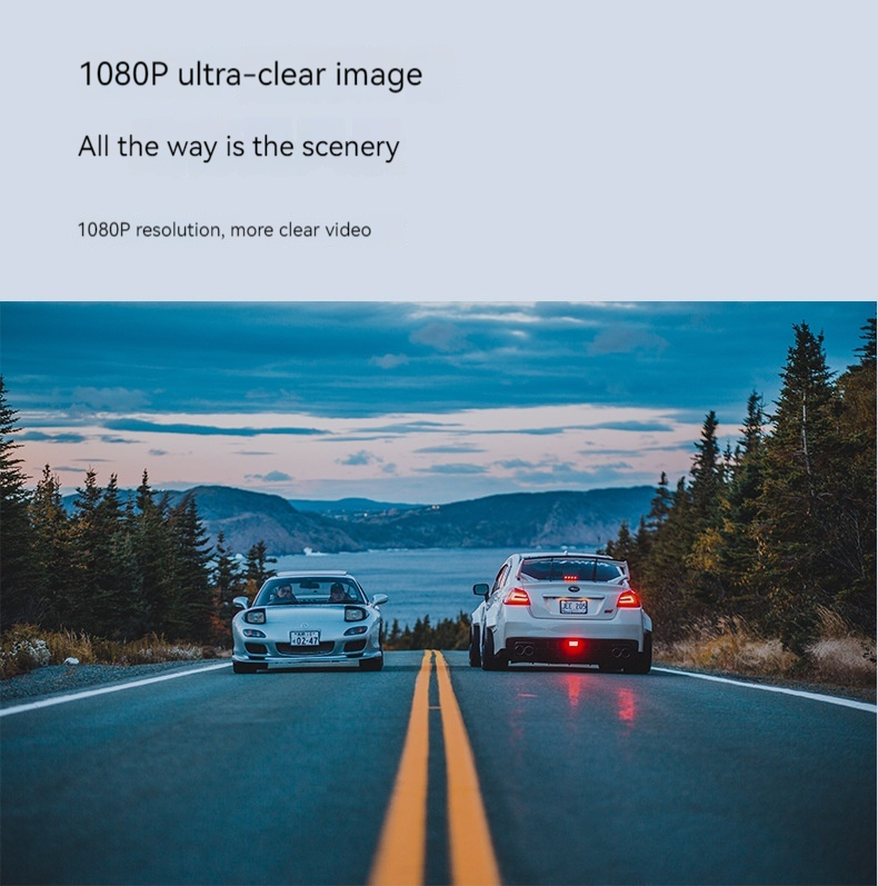 U-förmiger versteckter Fahrrekorder, WLAN-Mobiltelefonverbindung, hochauflösender Autorekorder, 24-Stunden-Parküberwachung_voghion.com