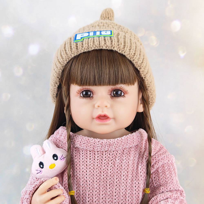 55 cm Wiedergeburtspuppe Baby Weiches Plastik Mädchen Spielzeug Prinzessin Geschenk Wechselbare, Badespielzeug Begleiterpuppe_voghion.com