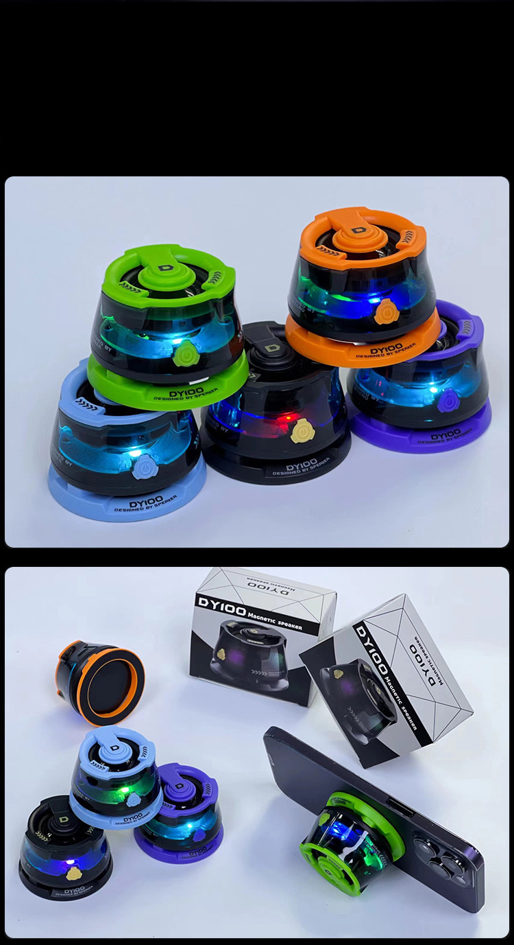 Przenośne głośniki Magnetyczny głośnik Bluetooth Bezprzewodowy subwoofer Mini Cool Mecha Sound_voghion.com