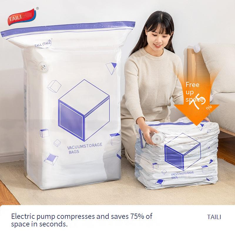 Vakum Sıkıştırma Torbası Ücretsiz Vakum Saklama Torbası Ev Giyim Pamuklu Yorgan Saklama Vakum Torbası_voghion.com