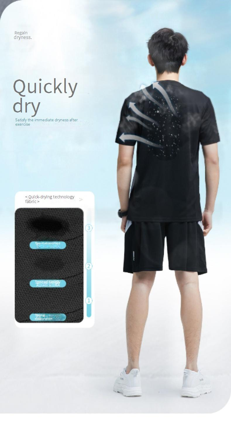 Men's Quick-Dry T-Shirt - Breathable & Lightweight Workout Top For Running/Gym (Moisture-Wicking, UV Protection)_voghion.com