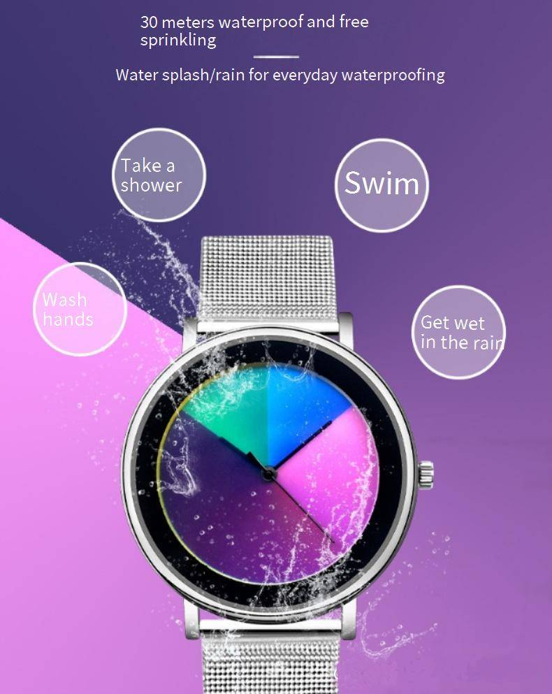 Cross Border Foreign Trade New Color Changing Watch Waterproof Fashion High End Niche Ladies Student Quartz Watch Hot Wholesale_voghion.com