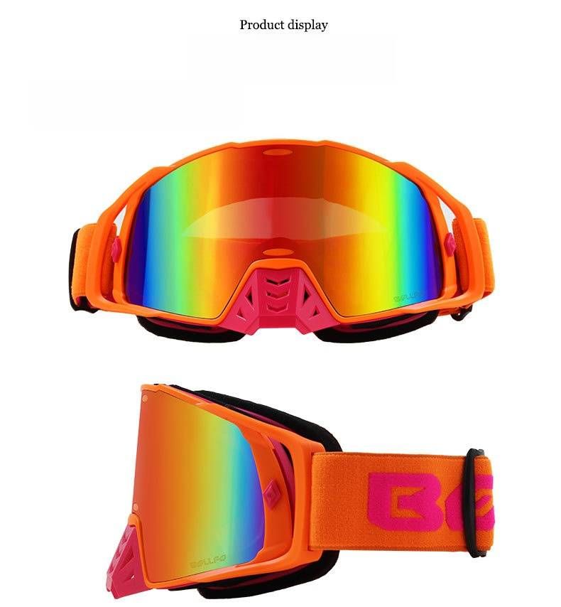Winddichte Motorradbrille für Unisex mit austauschbaren Gläsern – UV-Schutz, Antibeschlag, für Radfahren, Skifahren und Outdoor-Sport_voghion.com