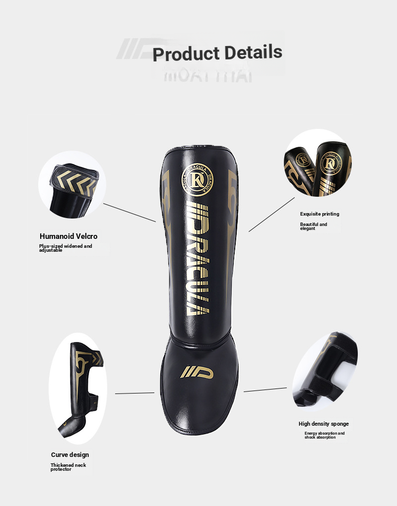 Fighting Muay Thai Thickened Shin Guards With Instep Shin Guards, Adult And Children's Protective Gear, Taekwondo Leg Guards_voghion.com