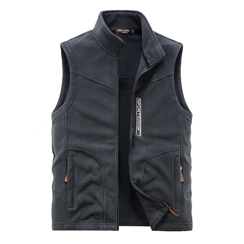 Giacca in pile da uomo – Cappotto senza maniche foderato in sherpa caldo invernale oversize per casual e attività all'aperto_voghion.com