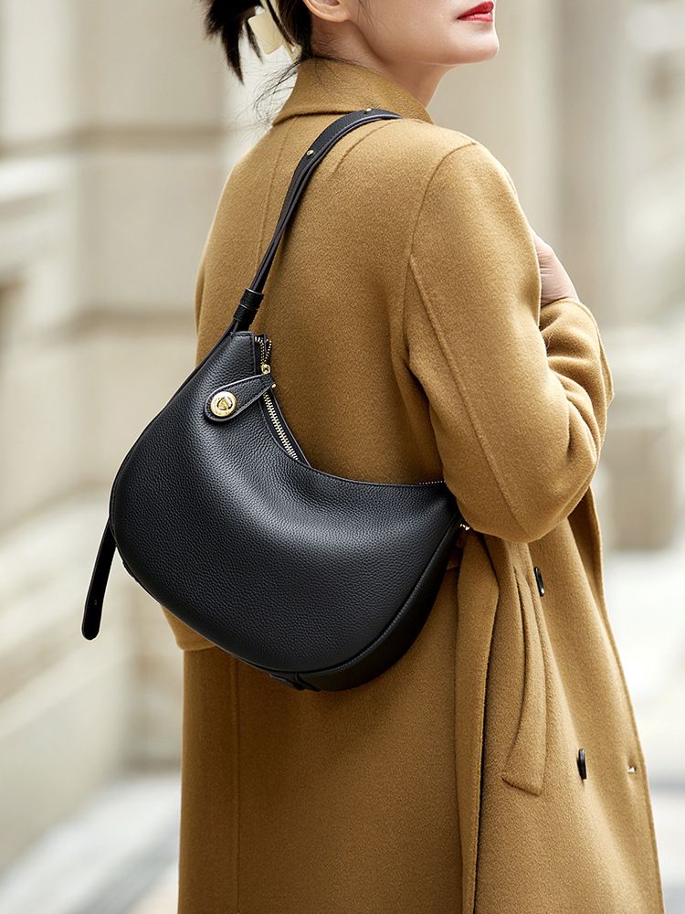 Borsa a tracolla da donna ultra morbida e autentica, nuova borsa da ascella, multifunzionale, in morbida pelle, elegante, piccola, 2025_voghion.com