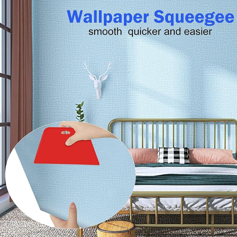 15-Piece Wallpaper Tool Kit With Squeegee, Brush, Roller & Cutter – Multi-Size Scraper For Home & Car Film Application_voghion.com