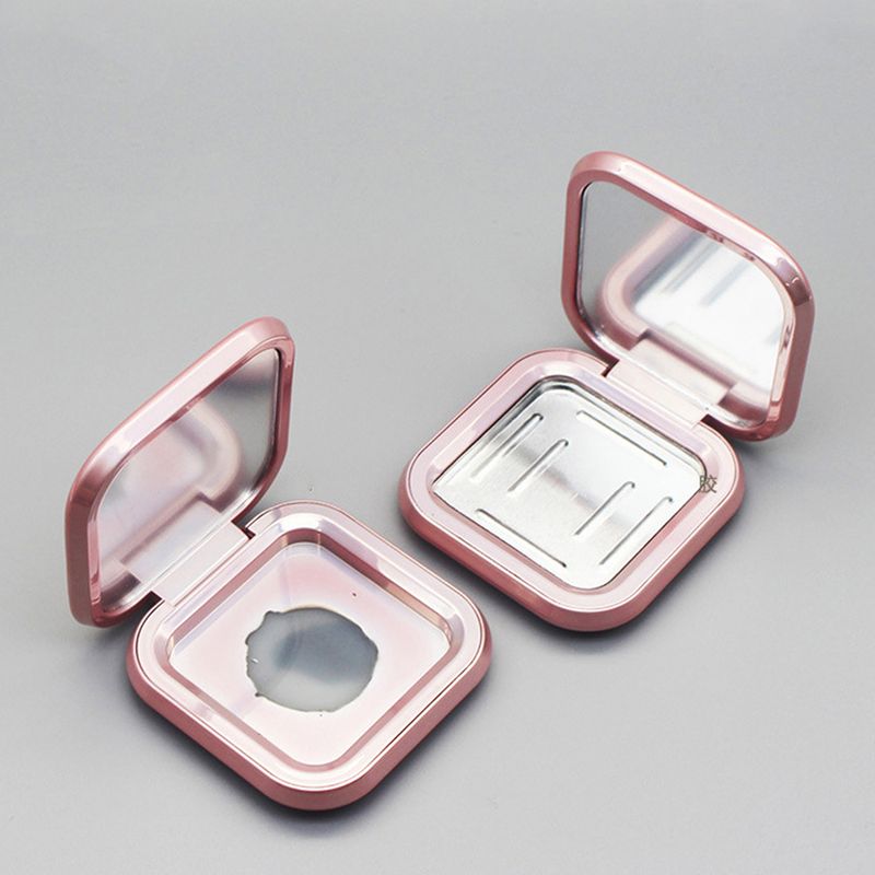 4pc Foundation Powder DIY Box Empty Eyeshadow Palette Blush Box Portable Cosmetic Makeup Case Container with Mirror for Bb Cream_voghion.com