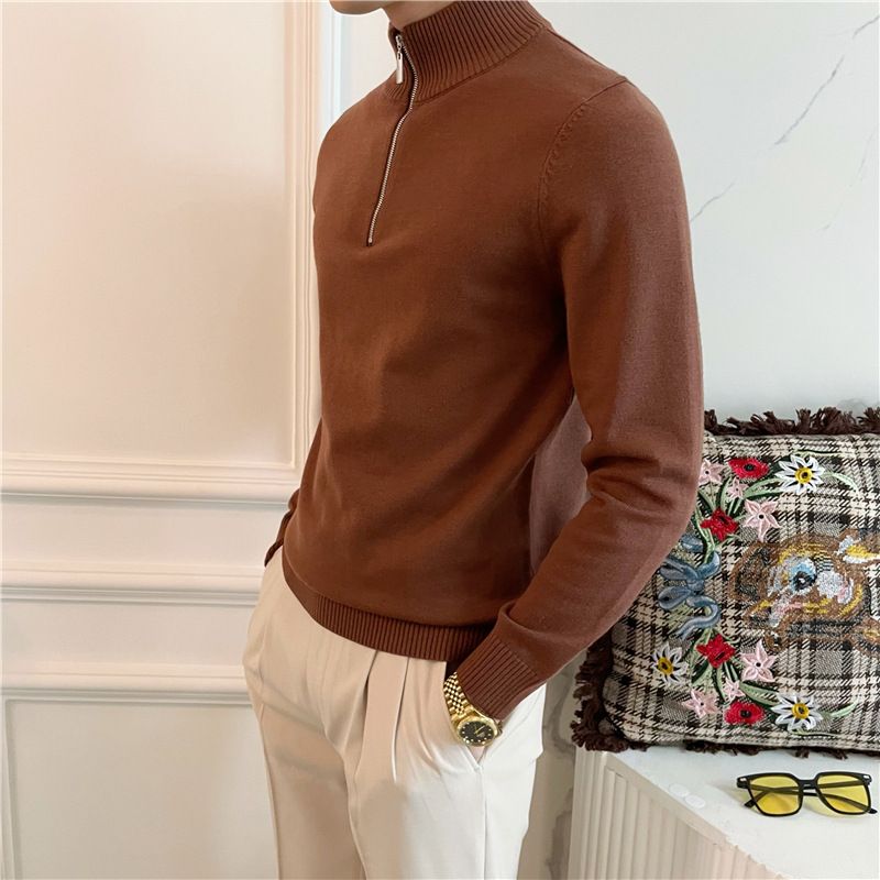 Maglione da uomo, camicia da uomo slim fit tinta unita_voghion.com