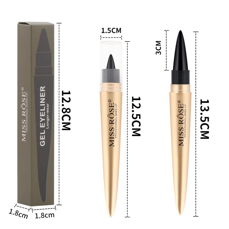 Missrose Cool Black Rich Eyeliner Delineador Colorido À Prova D'Água Não Borra Caneta Delineadora_voghion.com