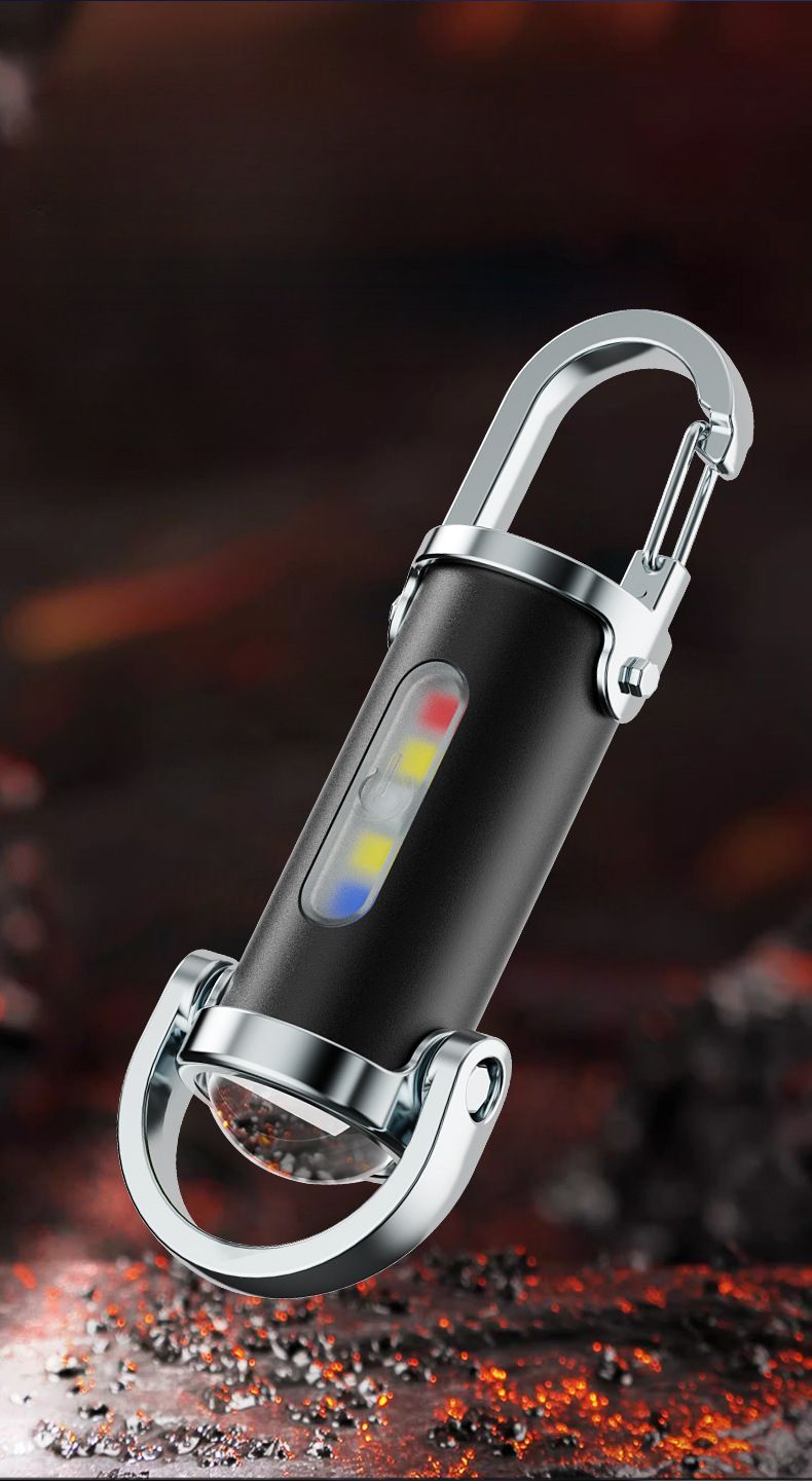 Cross-Border Keychain Flashlight Mini Camp With Hook Camping Light Lighting Lamp ABS_voghion.com