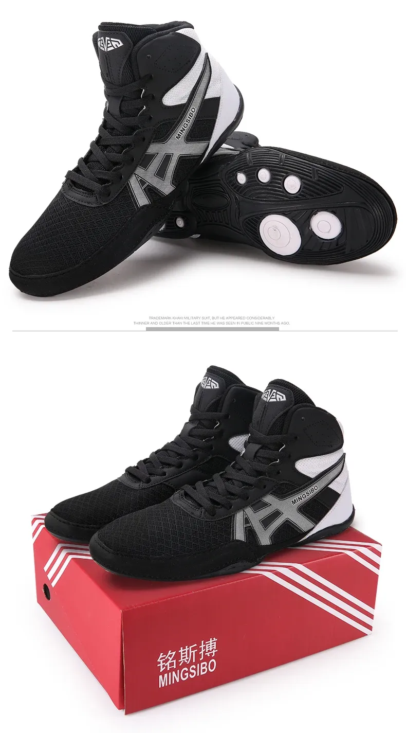 Chaussures de lutte pour hommes, bottes de boxe légères et professionnelles, baskets originales, confortables et de marque_voghion.com
