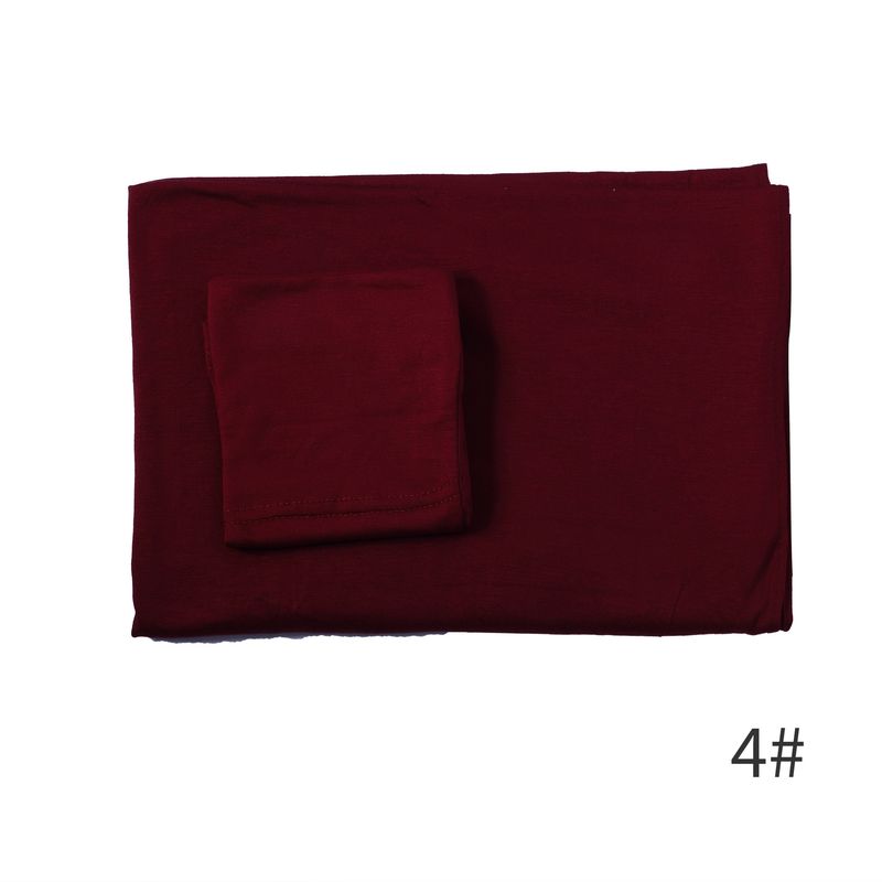 Pure Cotton Tube Hat & Modal Headscarf 2-Piece Set - Soft Breathable Base Hat With Long Scarf (Comfortable & Stylish, Women's Fashion Accessories)_voghion.com