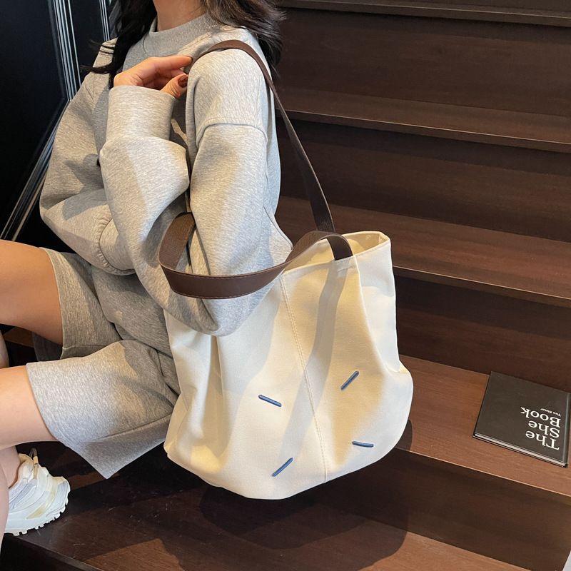 Fashion Casual Tote For Women 2025 Spring New Korean Style Large Capacity Office Commute Shoulder Bag_voghion.com