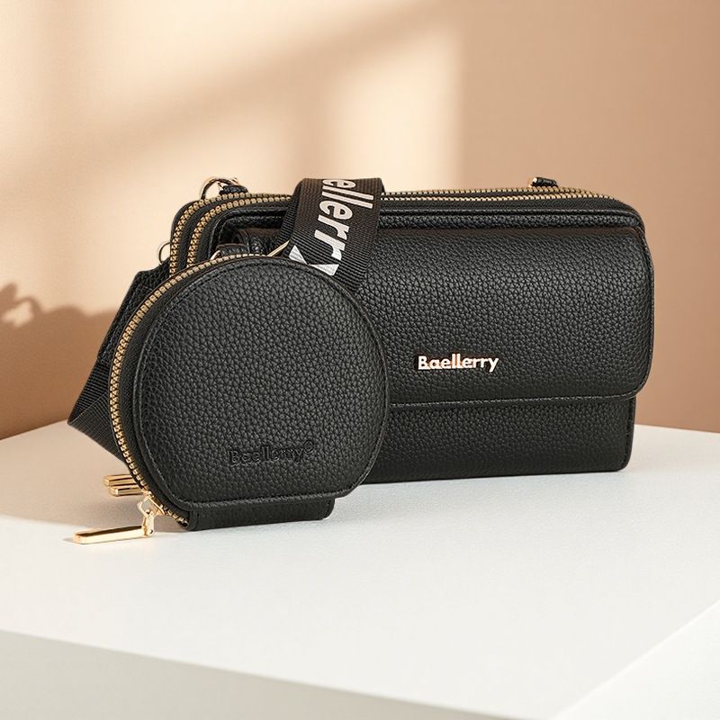Wallet New Lychee Texture Crossbody Letter Zipper Shoulder Mother-Daughter Women's Bag_voghion.com