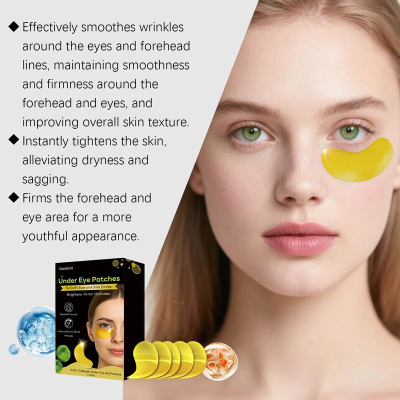 Viareline Skin Moisturizing Collagen Elasticity Glossy Rejuvenating Augenmaske_voghion.com