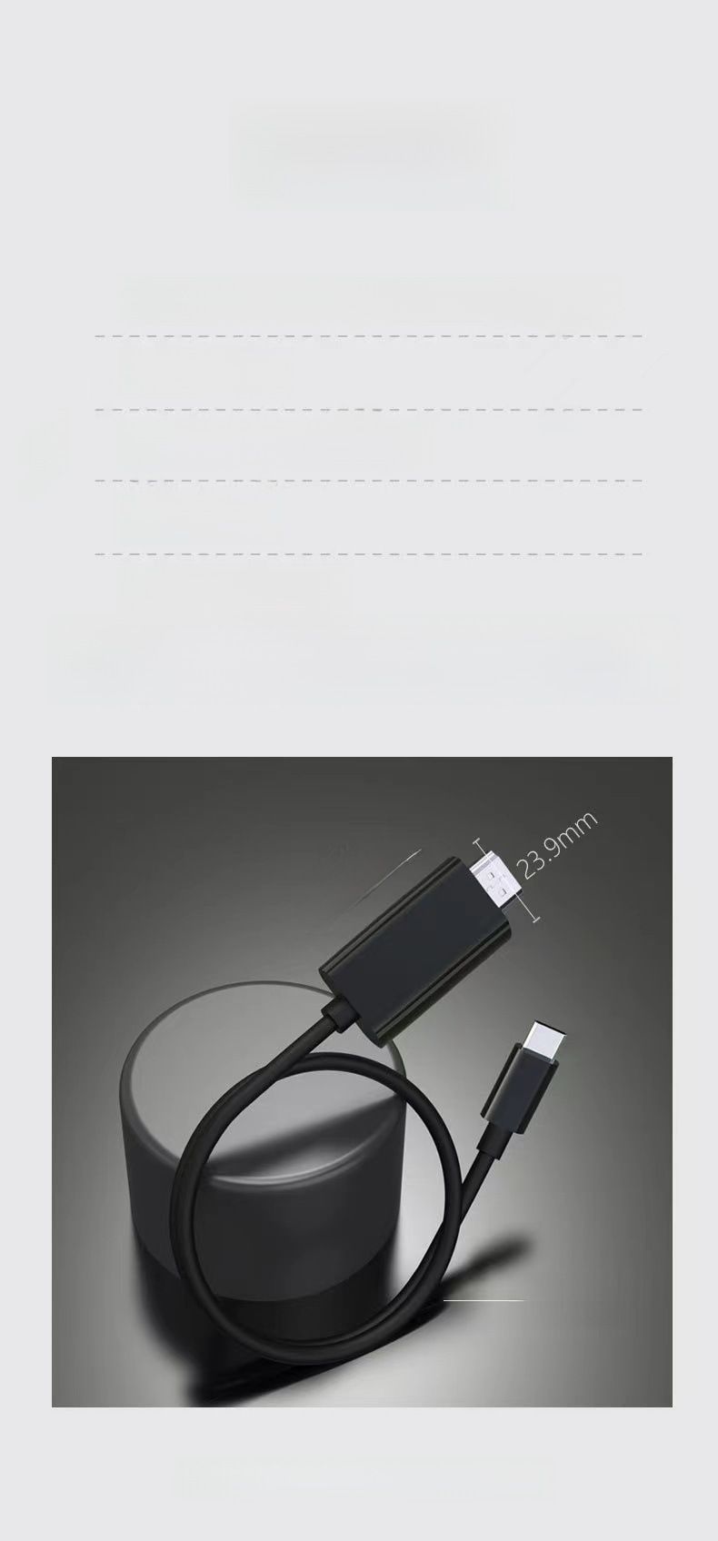 Typ-c op HDMI Kabel Android Telefonbildschierm mat Bildschierm Kabel Fernseh Monitor 4K HD Video Kabel_voghion.com