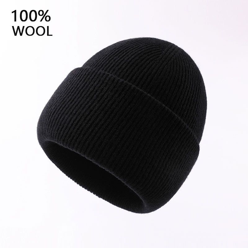 2023 New American Wool Hat Men's Winter Outdoor Ear Protection Thickened Warm Knitted Hat Big Head Circumference Cold Hat_voghion.com