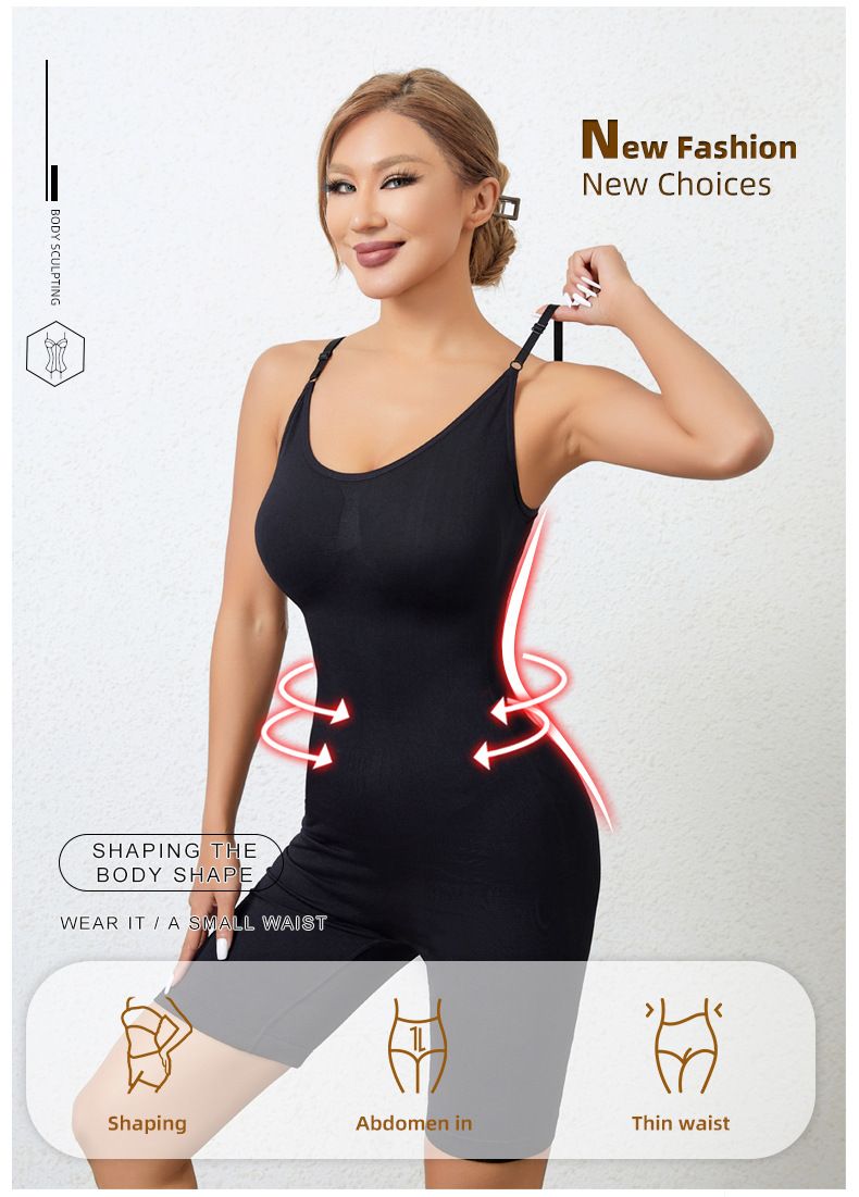 Novo Bodysuit Plus Size Sem Costura Apertado Modelador Feminino Corpete Cinta Perna Plana Modelador Corporal_voghion.com