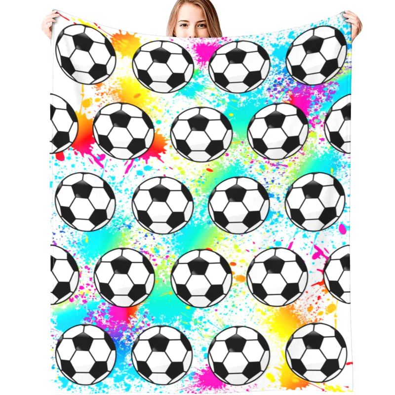 Football Blanket Blanket Soft And Comfortable Flannel Warm Home Essential Printed Blanket Men And Women Gift_voghion.com
