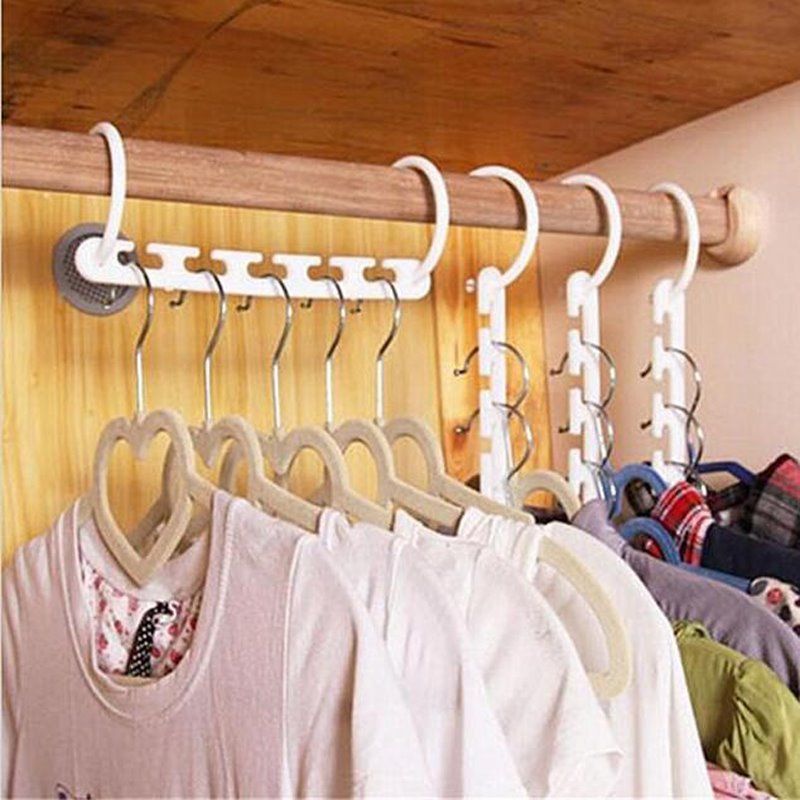 Multifunctionele magische magische hangerhaak opvouwbare roterende opberghangerplek_voghion.com