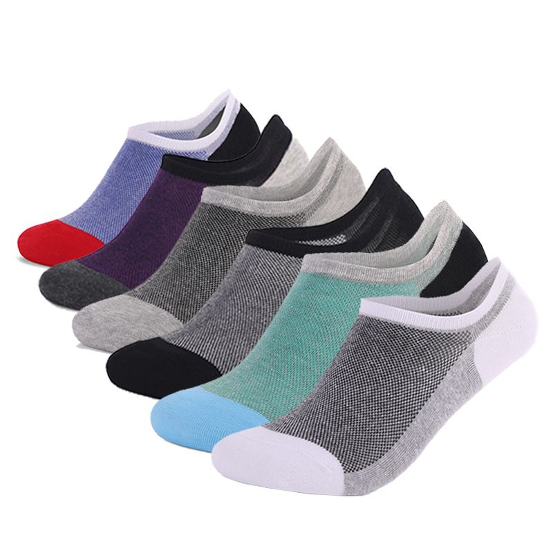 2025d Men's Cotton Spring Summer Four Seasons Thin Extra Large Plus Size Invisible Boat Socks_voghion.com