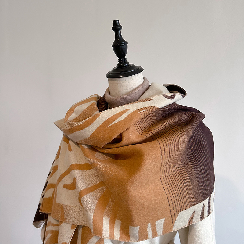 High grade cashmere scarf for women's winter Korean version, versatile autumn winter, westernized and_voghion.com