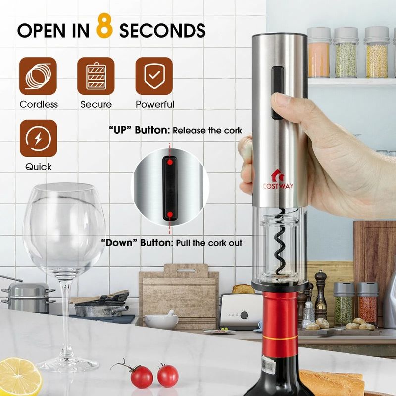 Foil Set Electric Cutter Bottle Opener Wine 6-in-1 With_voghion.com