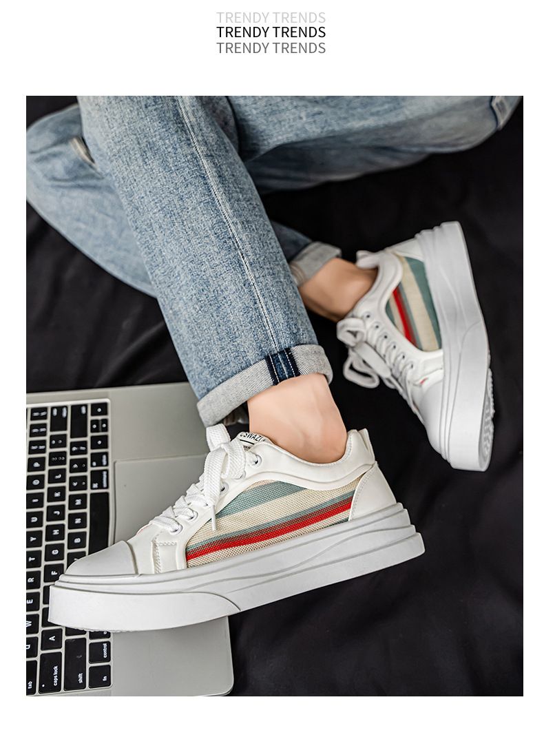 Sneakers casual leggere e traspiranti da uomo per l'estate - Punta rotonda, tomaia in mesh, suola in gomma, comode scarpe basse per il tennis e l'uso quotidiano_voghion.com