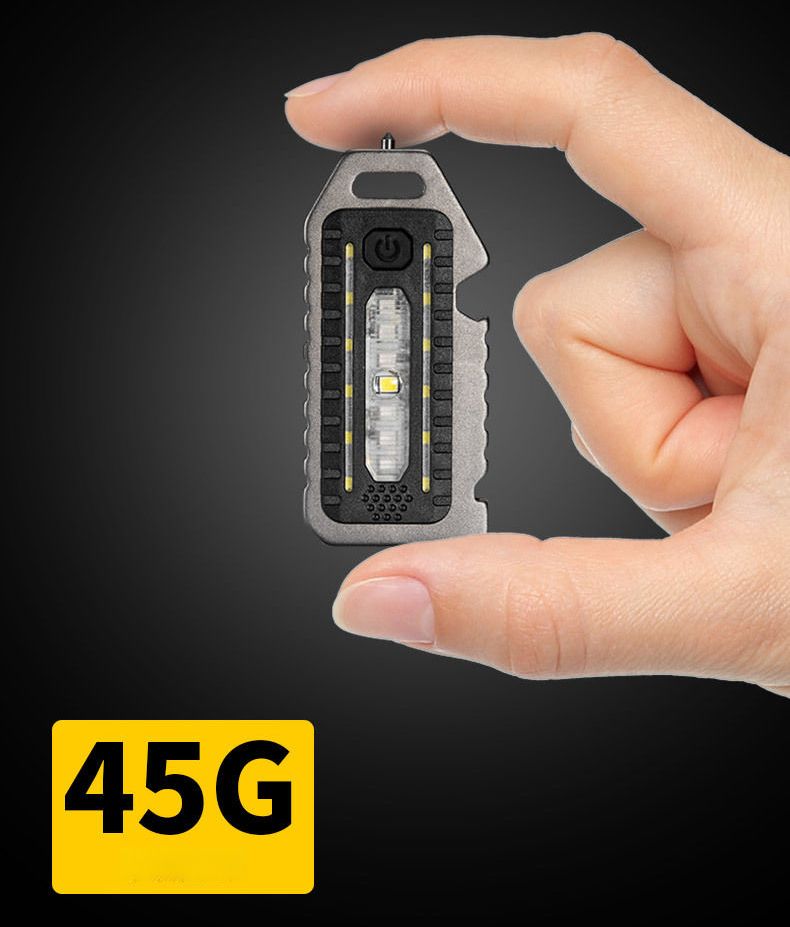 Ultra Küçük Mini LED Işık Yayan Küçük Anahtarlık Güçlü Işık Ultra Hafif Taşınabilir El Feneri_voghion.com
